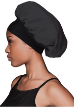 Load image into Gallery viewer, Evolve Lux Satin Wide-Edge Bonnet BLACK