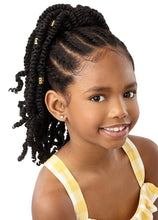 Load image into Gallery viewer, Lil Looks Drawstring Ponytail - Gold Cuffed Bomb Twists 12"