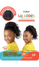 Load image into Gallery viewer, Lil Looks Drawstring Ponytail - Gold Accented Natural