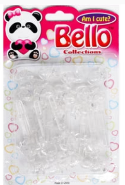 Bello Bow Tie Barrette (Clear) #20000