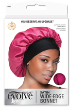 Load image into Gallery viewer, Evolve Lux Satin Wide-Edge Bonnet FUSCHIA
