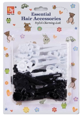 BT Daisy Barrette- Black/White #07352