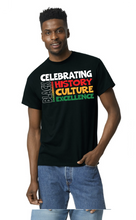 Load image into Gallery viewer, Celebrating Black History, Culture and Excellence Tshirt
