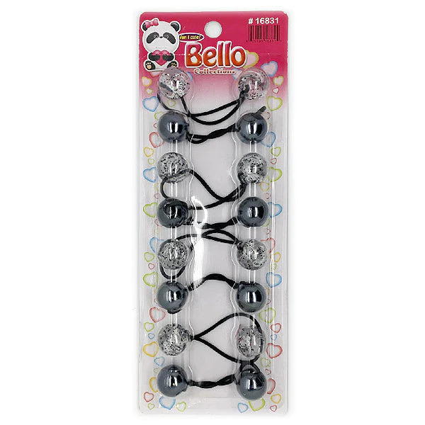 Bello Hair Ball Black/Clear Glitter #16831