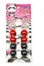 Bello Hair Ball Red,Clear, Blk Mix #17040