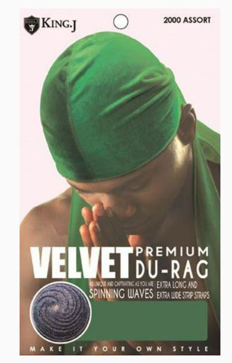 King J Premium Velvet Du-Rag #2000