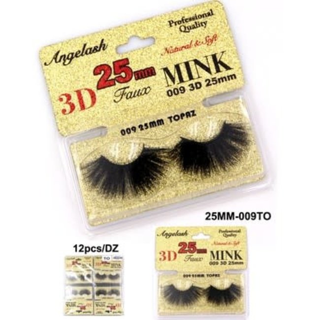 Angelash 3D 25mm Faux Mink Lashes - Gold