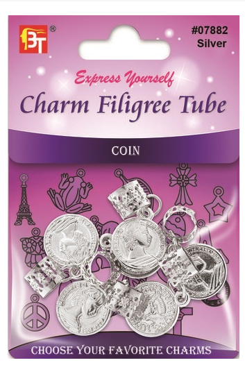 BT Charm Filigree Tube - Silver