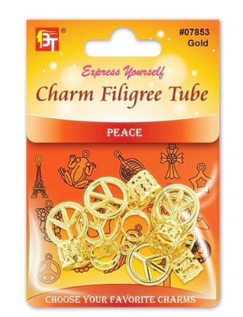 BT Charm Filigree Tube - Gold