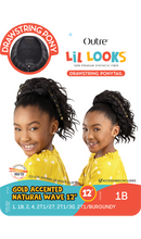 Load image into Gallery viewer, Lil Looks Drawstring Ponytail - Gold Accented Natural
