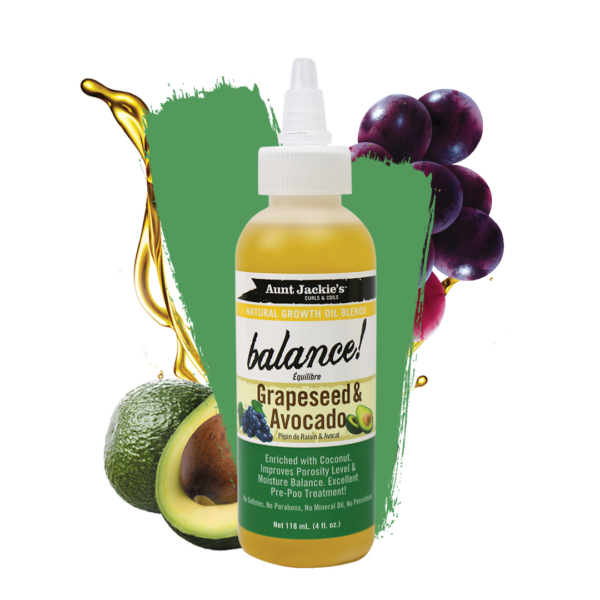 Aunt Jackie's Balance! Growth Oil - Grapeseed & Avocado